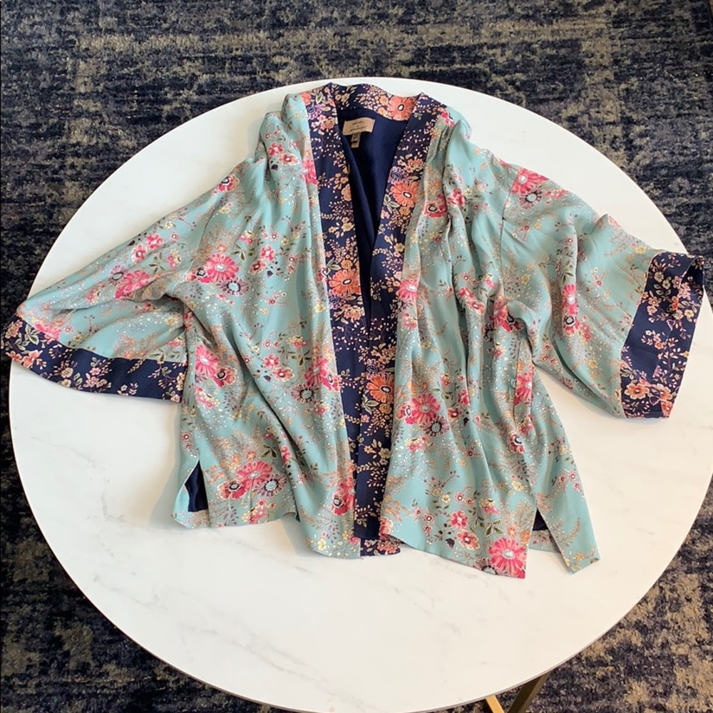 Multicolored, flower shawl, one size